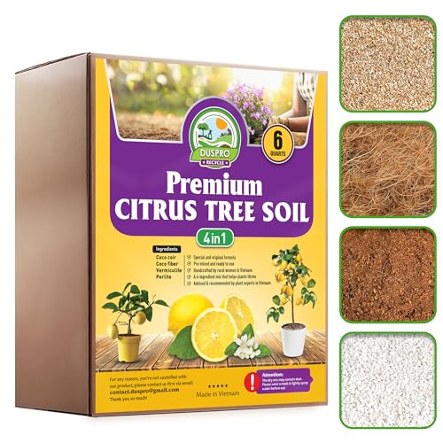 DUSPRO Recycle Citrus Tree Potting Soil Mix for Potted Lemon Tree, Specialized for Oranges, Fruit...