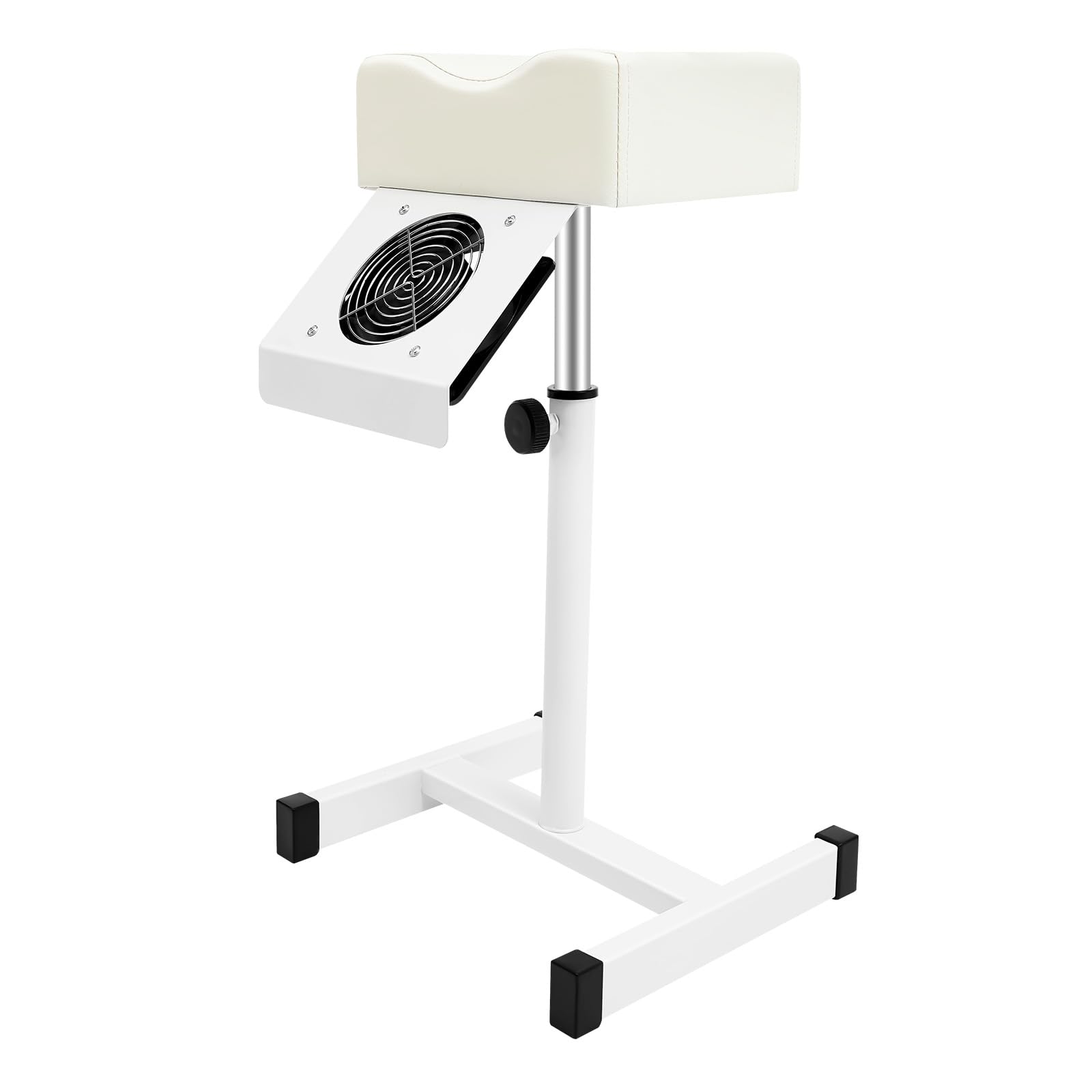 Taburete de pedicura blanco con succión – Silla de manicura y pedicura para salón de uñas, cosmética, silla de masaje ajustable para spa de pies, color blanco, para profesionales y salones
