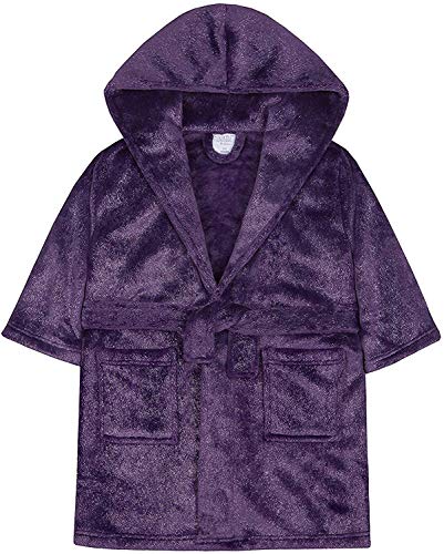 Minikidz - Albornoz - para niña Multicolor Rich Purple 2-3 Años