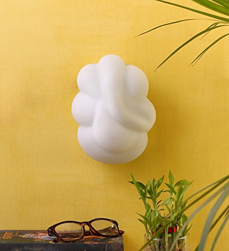 Image of Golden Light Ganesha Wall Mounted Lamp - Metal & Glass | Perfect for Home, Hall, Living Room, Bedroom, Hotel, Office Decoration | Ideal for Pooja Room & Mandir | Ganpati Decorative Lamp