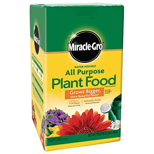 Miracle-Gro Water Soluble All Purpose Plant Food - Fertilizer For All Indoor or Outdoor Plants including Roses, Flowers, Vegetables, Houseplants, Trees, and Shrubs, 3 lbs. 3 lb. 1 Pack