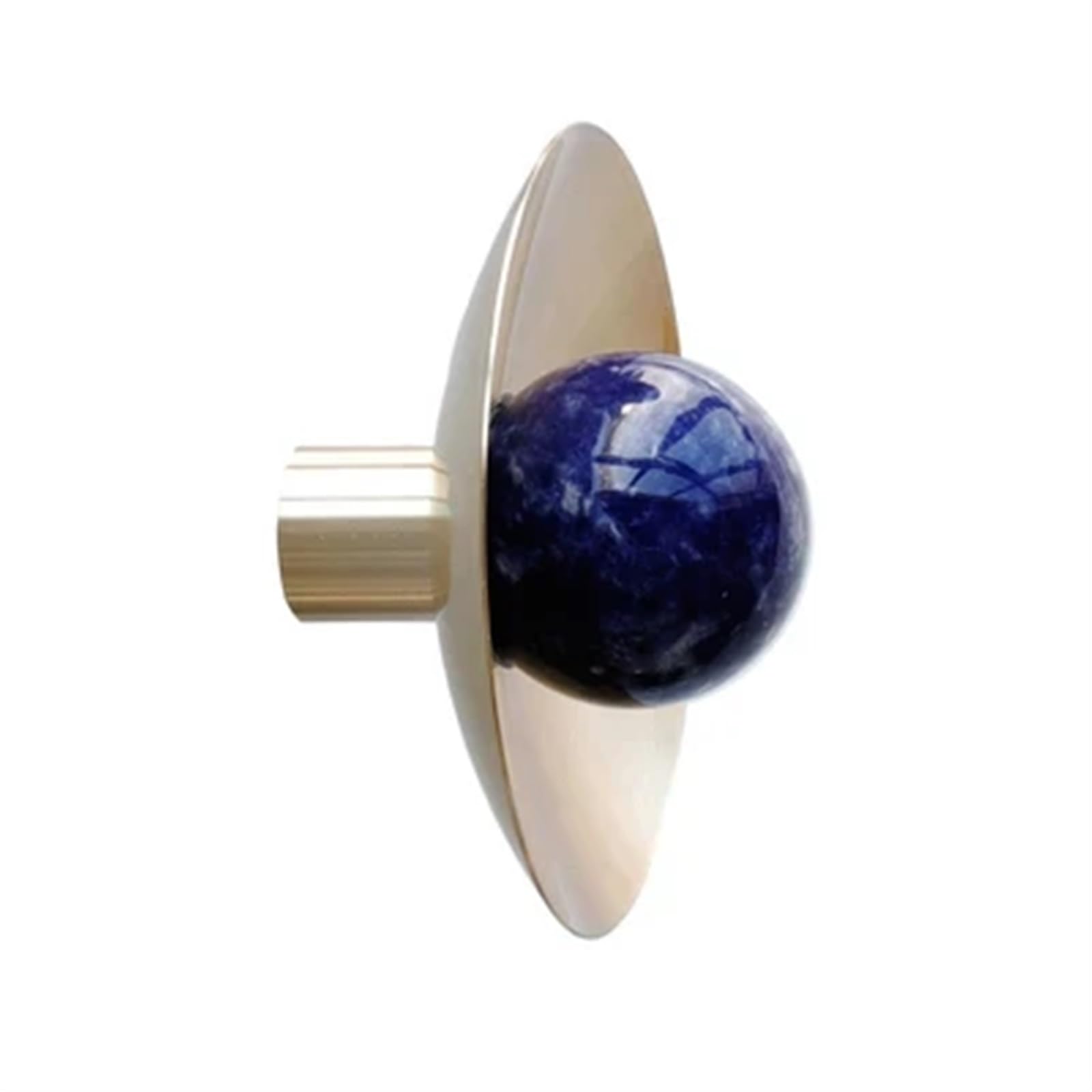 GOPEONatural Stone+Solid Brass Kitchen Drawer Cabinet Handle Furniture Crystal Knobs Hardware Cupboard Pull Furniture Hook (Color : C-2332-Lanwen-L)