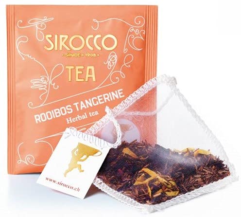 SIROCCO TEA (Switzerland) - Organic Rooibos Tangerine (Té de rooibos orgánico con mandarina) - 100 sobres (paquete de la…