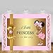 MEHOFOTO Cute Girl Baby Shower Pink and Gold Photo Studio Booth Background Bow Tie Little Princess Backdrops Banner for Photography 7x5ft