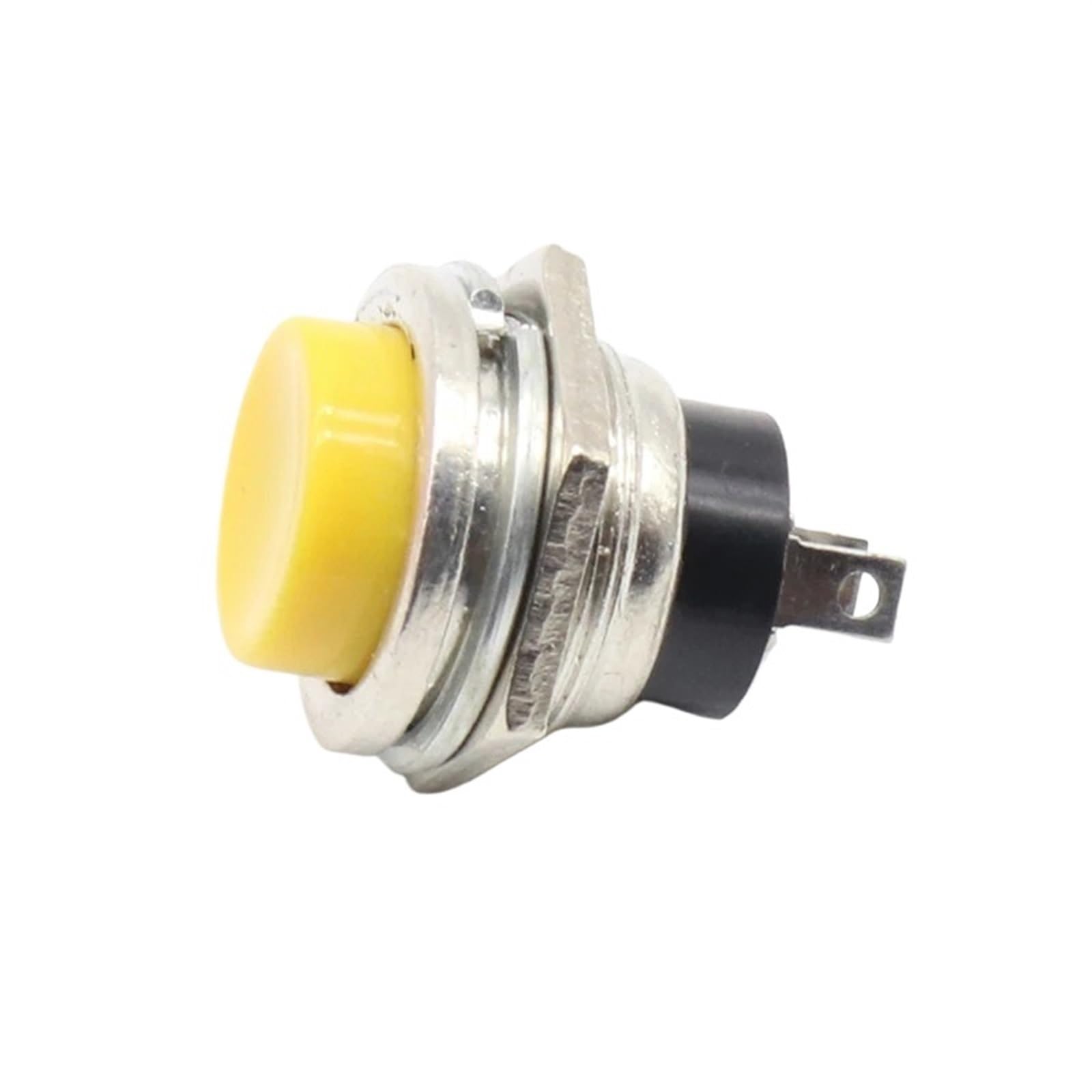 10 Uds. Interruptor de botón momentáneo de retorno automático de 16MM 6A/125VAC 3A/250VAC(Black)