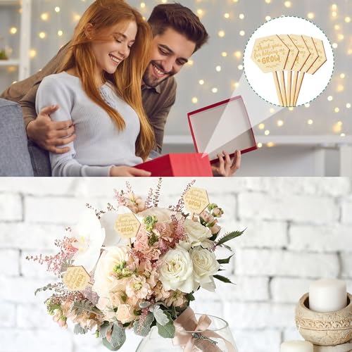 20PCS Thank You for Helping Me Grow Tags Teacher Appreciation Gifts Tags with Box Thank You Gifts for Teachers Appreciation Plant Mothers Day Gifts Plant Picks Hexagon Succulents Labels Teachers\'day - Thumbnail 7