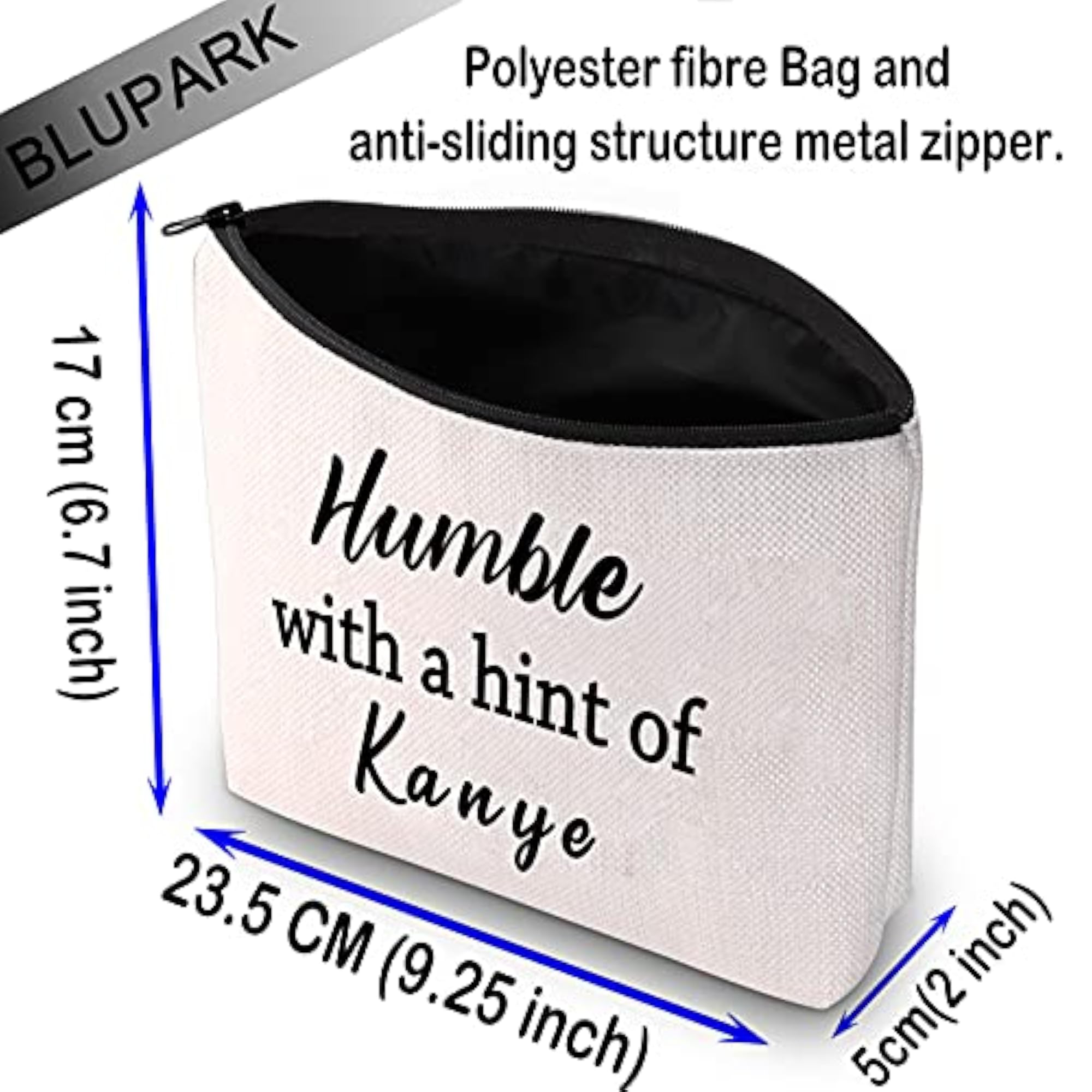 Funny Kanye Inspirational Rap Quotes Makeup Bag