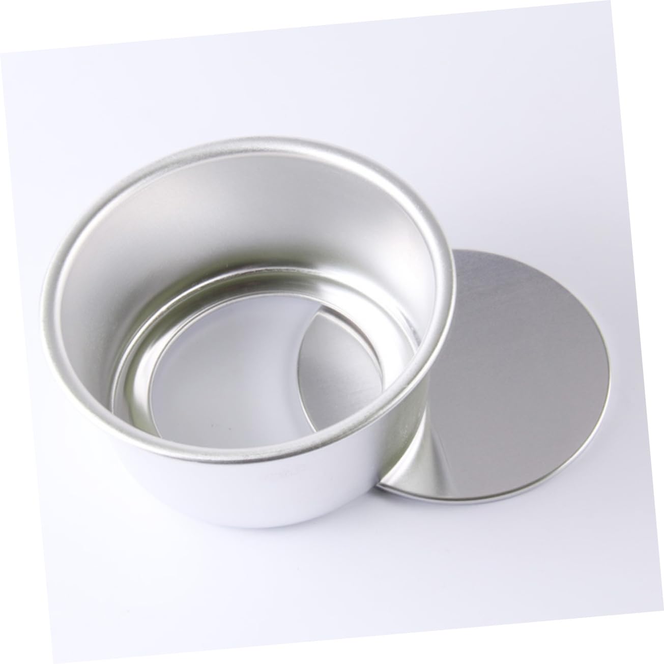 IMIKEYA 4pièces Moule à Gâteau Rond Alliage Lot de Antiadhésif avec Fond Amovible pour Pâtisserie