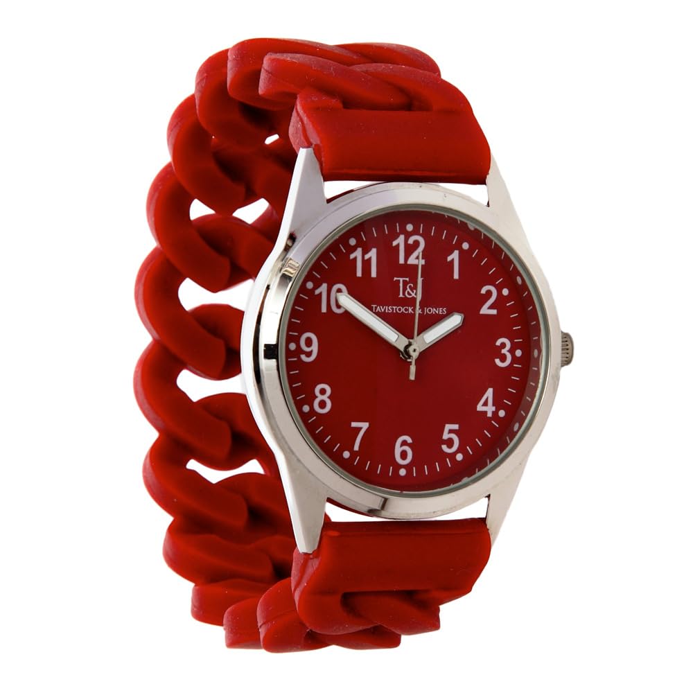 Tavistock & Jones Ladies Watch, Stretch Bracelet Wrist Watch for Women, Easy to Read Analog Quartz Wristwatch, Dia. 30mm