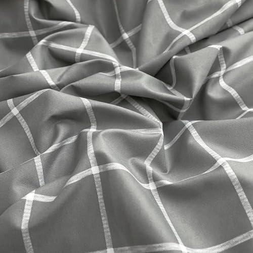 Nsnlgsgc Twin Duvet Cover Set Grid Gray Kids thumb #6