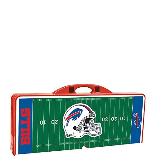 Image of Picnic TIME NFL Football Field Folding Picnic Table, Camping Table, Outdoor Table with Umbrella Hole