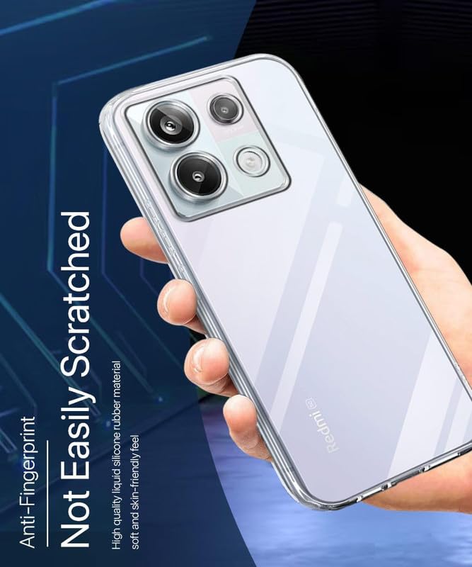 Image of Case Creation Brand - Mobile Cover for Xiaomi Redmi Note 13 Pro (Soft & Flexible Back Case), Transparent