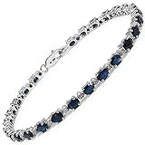  Schmuck-Schmidt-Edles Diamant-Saphir Armband-Silber Rhodiniert-52 Edelsteine