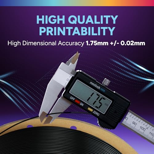 Image of OVERTURE High Speed TPU, 95A Flexible Filament 1.75mm, 1kg Black | High Elasticity & Durability Filament, 1kg Spool (2.2lbs) Cardboard Spool, Fit Most FDM Printer (Black)