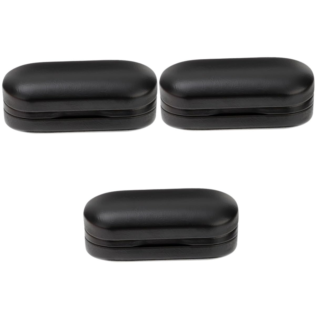 3piezas Estuche Doble Para Gafas De Pu Cuero Caja Rígida y Elegante Para Viajes Organizador De Lentes Protección Contra Arañazos y Golpes Para Uso Diario