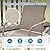 DIFY 7 Pieces Outdoor Patio Dining Set for 6, 47.2" Sandshell Round Dining Table and 6 Sandshell Stackable Sling Dining Chairs, Metal Outdoor Table and Chairs for Lawn Garden Backyard Deck