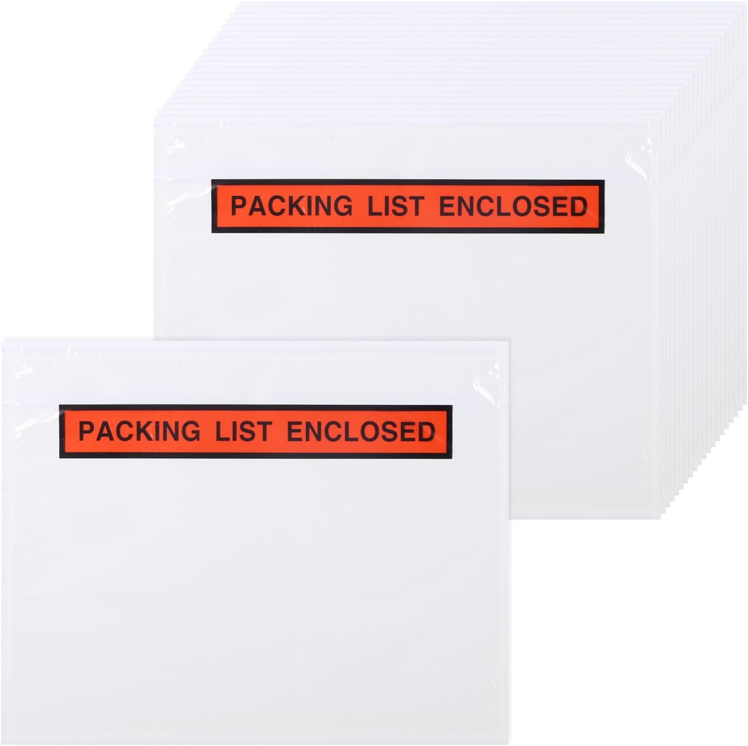 200 Pcs 6" x 9" Clear Adhesive Top Loading Packing List Shipping Pouches，Shipping Label Sleeves, Packing List Enclosed Envlopes(Waterproof)