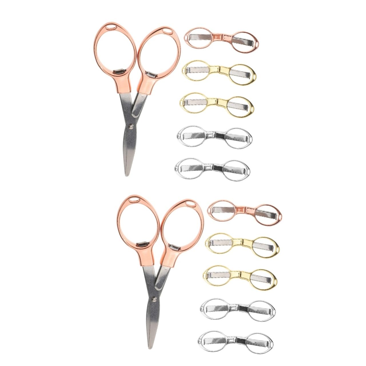 Ciseaux de voyage sécurisés Lurrose, mini format pliable en métal pour coupe de précision