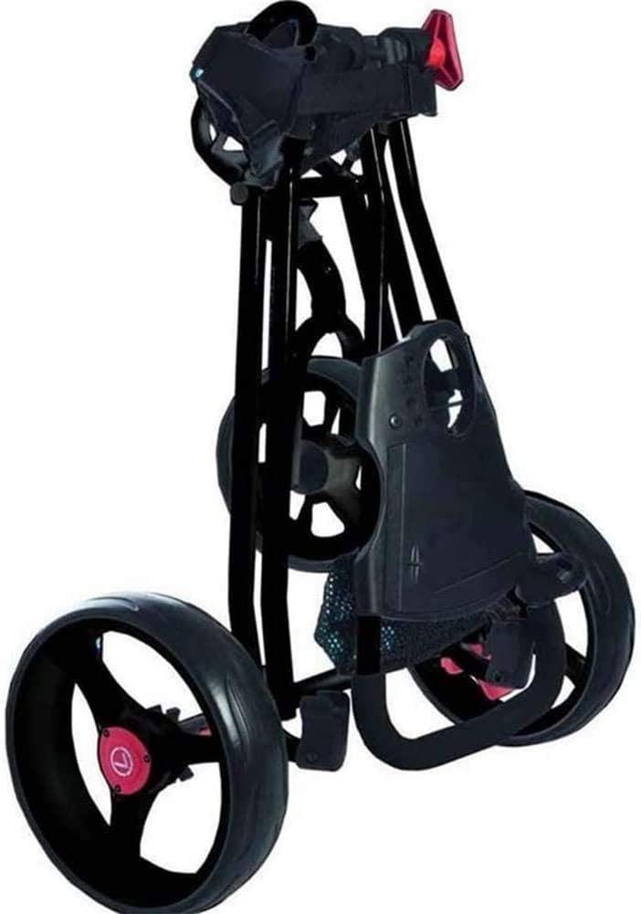 Golf Trolley 3 Wheel Golf Cart, 3 Wheel Trolley Swivel Folding Pull Push Golf Cart,with Score Board, Foot Brake, Quick Open and Close Golf Pull Cart