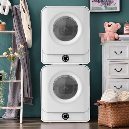 Secador de acero inoxidable, montaje en pared, capacidad máxima de 4,5 kg, calefacción de cerámica PTC, pantalla transparente, 5 programas, moderno secador de aire para espacios pequeños