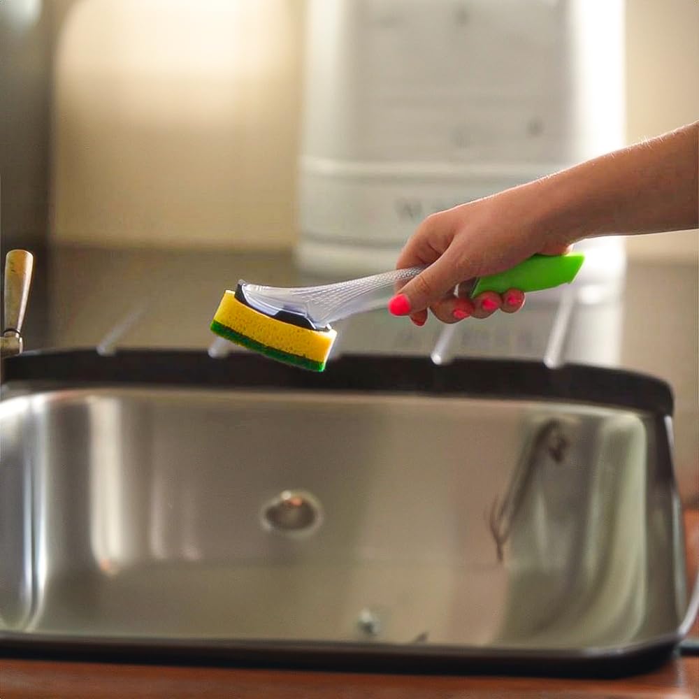 Zopper 12 Green General Purpose Refill Head Compatible with Dishmatic Washing-Up Sponges with Microfiber Cloth - Image 3