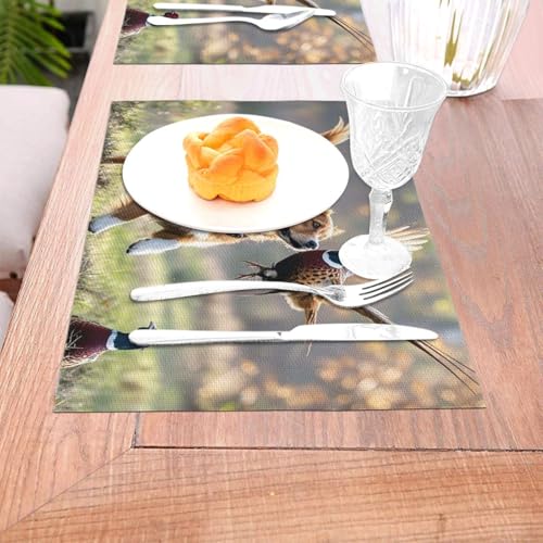 Lot de 6 sets de table tissés en PVC lavables pour cuisine - 5