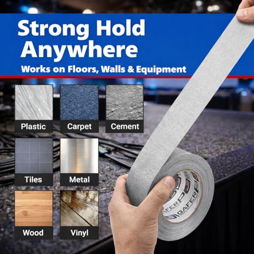 Image of Gaffer Power Proudly Made in The USA, Real Professional Grade Gaffer Tape, Heavy Duty Gaffers Tape, Non-Reflective, Multipurpose. 2 Inches x 30 Yards, Grey
