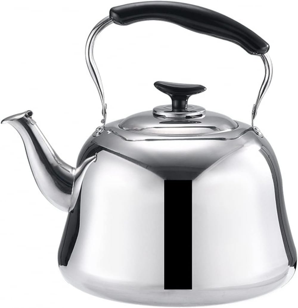 Whistling Water Kettle,Gas Hob StoveTop Teapot,Kettle Stainless Steel,Beeping Non-Magnetic Water Kettle,Large-Capacity Whistle Kettle for Brewing -4L