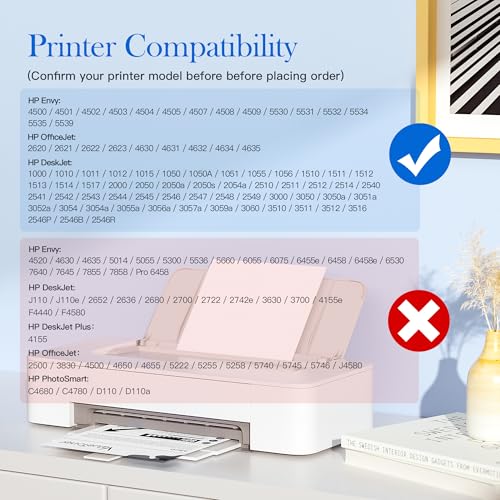 Valuetoner Remanufactured Ink Cartridges Replacement for HP Ink 61 61XL Compatible with Printer HP Deskjet 2540 3510 OfficeJet 4630 Envy 4500 4502 5530 (Black, Tri-Color, 2 Pack)