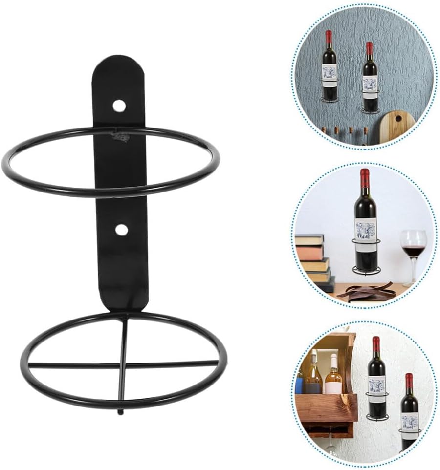 Luxshiny 8pcs Wall Mounted Wine Rack Sturdy Wine Bottle Holder for Elegant Display Space-Saving Organizer for Home and Bar Easy to Clean and Maintain