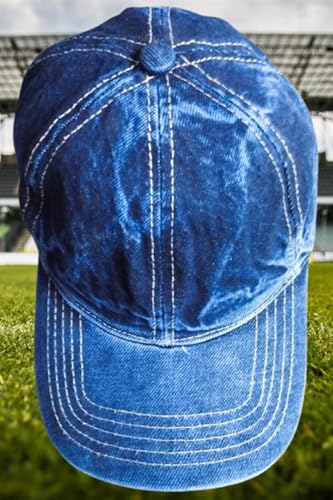Image of Men's & Women's Unisex Denim Cap (Blue Black Free Size) (Pack of 1)