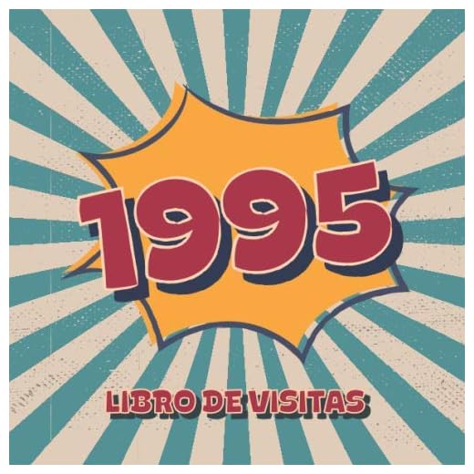 1995 Libros de Visitas: Libro de visitas para fiestas de cumpleaños de estilo retro para que la familia y los amigos inserten saludos y mensajes | 100 páginas | Vol 3