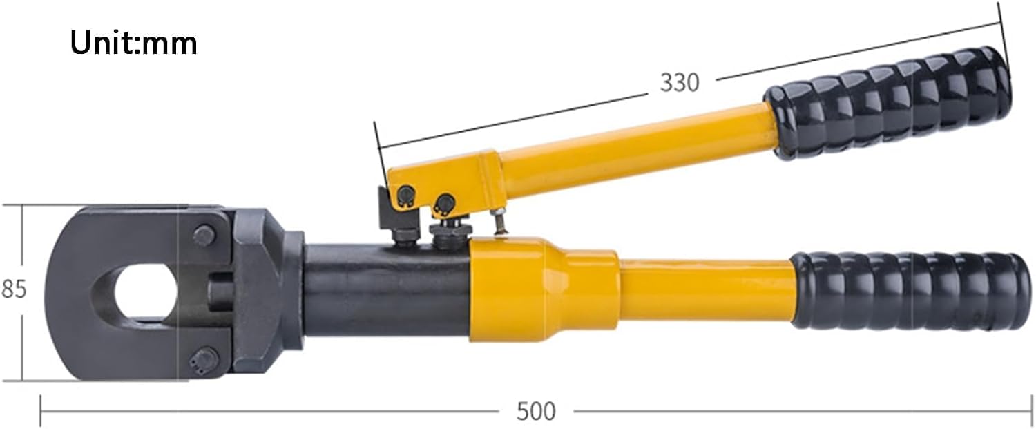 Manual Hydraulic Cable Cutter 10T, 30mm Heavy Duty Rebar Shear, Cutting Tool for Wire Rope Steel Strand Iron Chain, Industrial Jobsite Electrician Tool