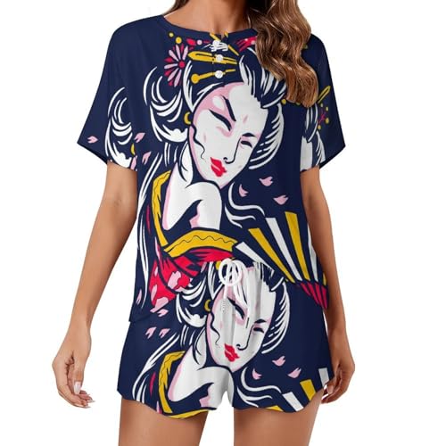 Vêtements de nuit été sleepwear japonais pyjama femme fluide