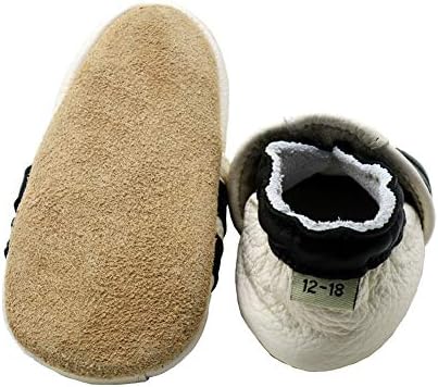 iEvolve Baby Leather Shoes Soft First Walker Shoes Crib Shoes Moccasins for Toddlers(White Sneaker, 6-12 Months) - 3