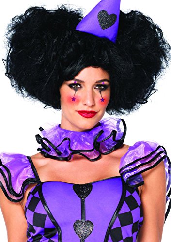 LEG AVENUE - Voluminöse Clown-Perücke Locken Kostümzubehör Lila Menschliches Haar Casual WIG