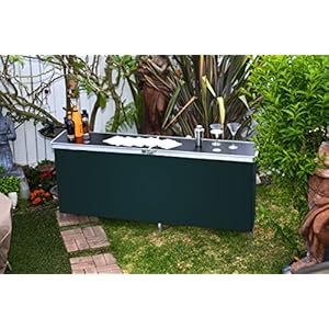 Trademark Innovations Portable Bar Table, Black Trademark Innovations Portable Bar Table Black