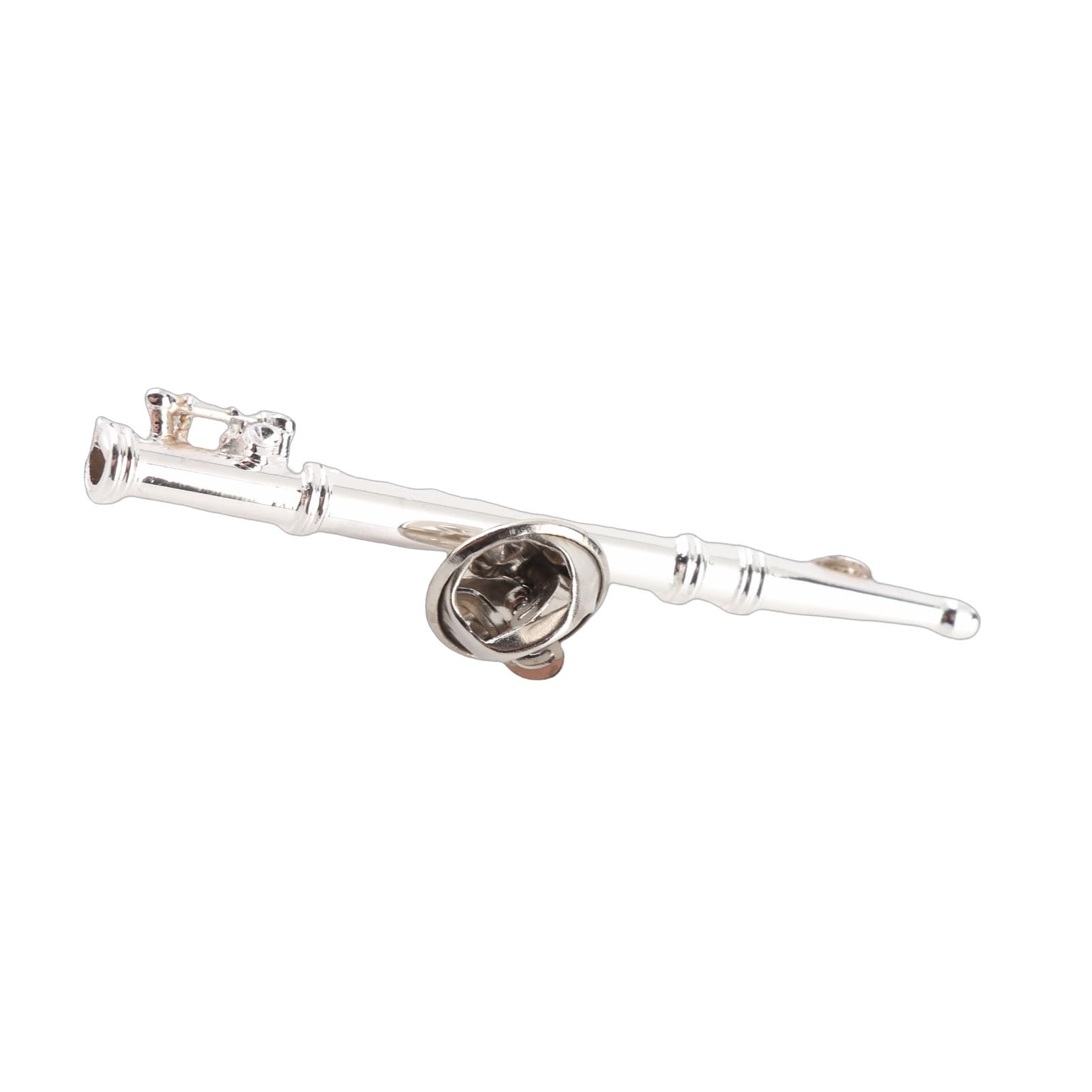 AMONIDA Broche, Broche Instrument de Musique en Forme de Flûte, pour Cadeau d'anniversaire(Argent)