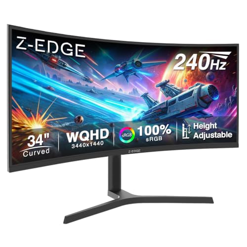 Amazon.co.jp: Z-Edge 34インチ WQHD 1440P 湾曲ゲーミングモニター