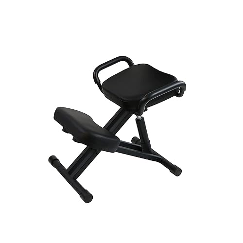 MASTER MASSAGE EQUIPMENT Silla ergonómica multifuncional para postura arrodillada, taburete de ángulo ajustable para oficina en casa, color negro