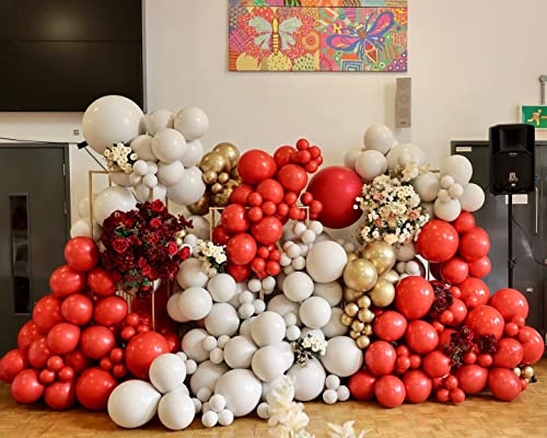 Image of KBZVNAF Red Balloons Latex Party Balloons - 50 Pack 12 inch Helium Red Balloons for Chirstmas Wedding Anniversary Baby Shower Birthday Party Decorations