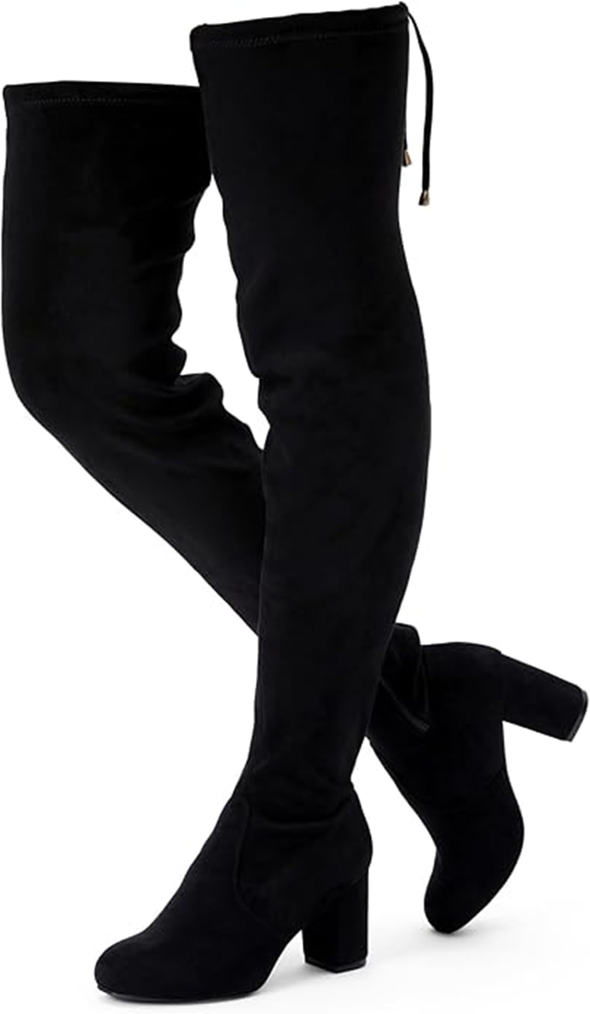 Vepose Womens Aria Thigh High Over The Knee Boots Cute Suede Long Boots with High Heel and Inner