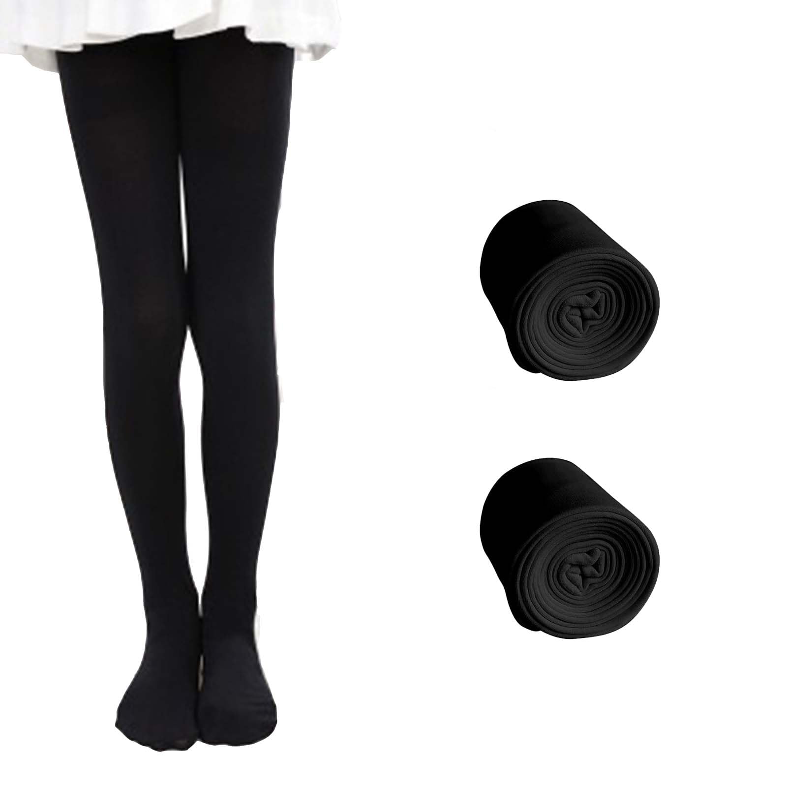 XIYEZDM Girls Tights Ballet Dance Tight Kids Student Footed School Uniform Training Tights Ultra Stretchy Soft Pantyhose Schoolwear Age 4-13(Black, 11-13 Years)