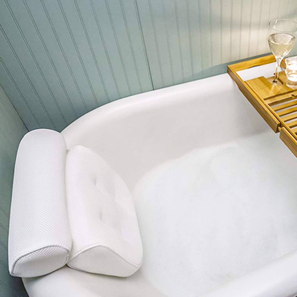 Almohadas para Bañera, Almohada para Bañera De SPA con 6 Ventosas Cabeza, Cuello, Espalda Y Hombros Almohadas para Bañera De Hidromasaje Jacuzzi Home SPA