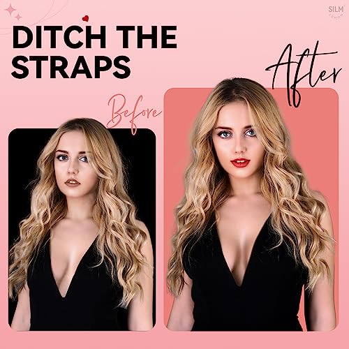 Silm Lemon Boob Tape - Boobtape for Large Breasts, Boob Lift Tape, Double Sided Tape with 2 pcs Nipple Covers for women A-G Cup (Beige, 2 in)3