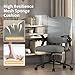 naspaluro Ergonomic Office Desk Chair, Height Adjustable Executive Work Computer Chairs with Padded Seat Cushion, Swivel Mesh Chair with 90° Flip-up Armrest & Lumbar Support for Home/Office-Dark Grey