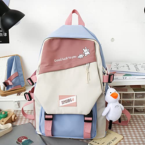 Women Backpack Leisure Nylon Bookbag Femal Laptop Teenager Girl School Backpack Bags Travel Bag Rucksack,Blue,Only Bag Cover