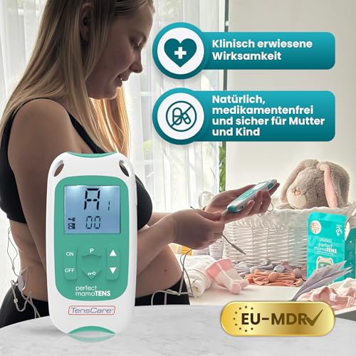 Tenscare Perfect MamaTENS, TENS-Gerät für die Geburt zur Schmerzlinderung während Wehen und Entbindung, Linderung von Rückenschmerzen.