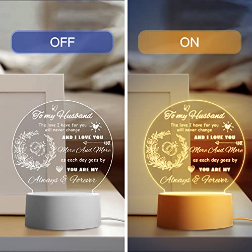 Gifts For Husband, Husband Gifts Night Light, Husband Gifts From Wife Night Lamp, Anniversary Birthday Valentines Christmas Gifts For Him, Gifts For Husband From Wife, Fathers Gifts For Husband #TOP3