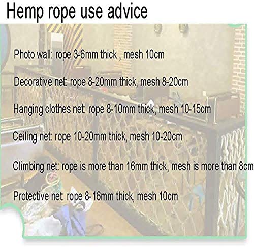 Genrics Kind veiligheidsnet Decor Net Visnet Decor , Klimmen Net Hennep Touw Veiligheidsnet Kinderen Anti-val Net Retro… - Afbeelding 5